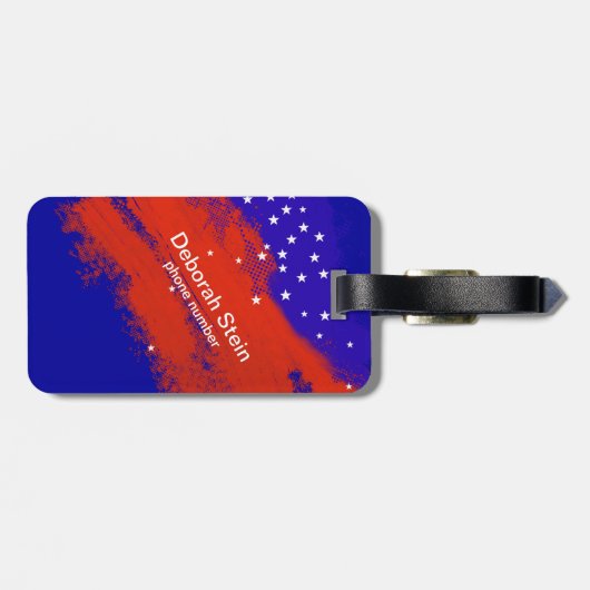 USA Reise Gepäckanhänger (Rückseite horizontal)