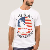 USA Retro Gymnastics Team Unterstützung USA Gymnas T-Shirt (Vorderseite)