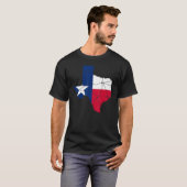 USA Retro Texas Flag Google Map America Men Women T-Shirt (Vorne ganz)