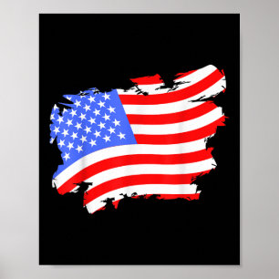 USA Retro Vintage Fahne für das Patriotische Poster