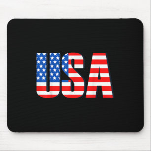 USA Retro Vintage Flagge mit Patrioten-Look Mousepad
