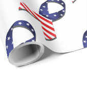USA Ribbon Geschenkpapier (Rolleneckpunkt)