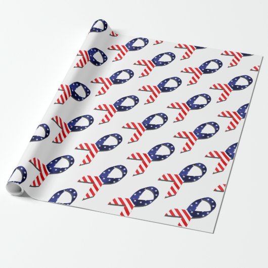 USA Ribbon Geschenkpapier (Ungerollt)