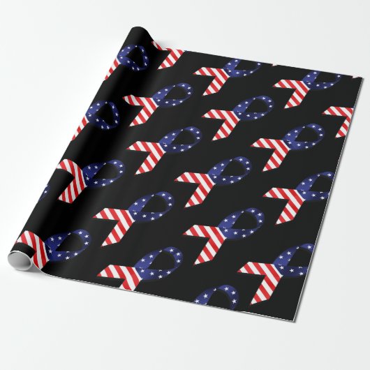 USA Ribbon Geschenkpapier (Ungerollt)