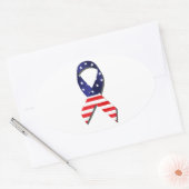 USA Ribbon Ovaler Aufkleber (Umschlag)