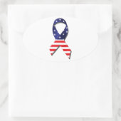 USA Ribbon Ovaler Aufkleber (Tasche)