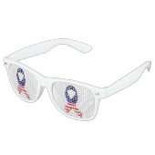 USA Ribbon Partybrille (Schrägansicht)