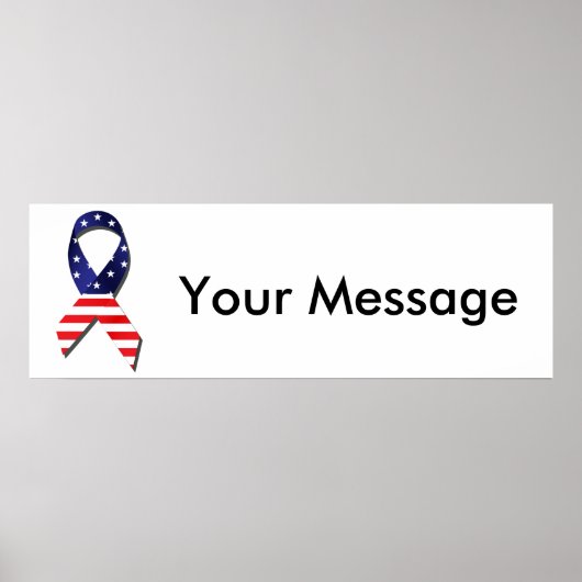 USA Ribbon Poster (Vorne)