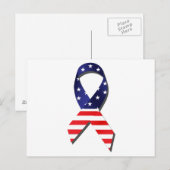 USA Ribbon Postkarte (Vorne/Hinten)