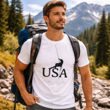 USA Rock Climbing Minimalistische Silhouette