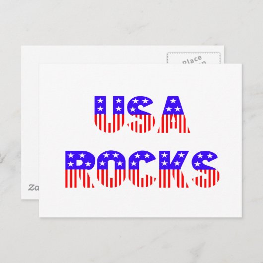 USA Rocks Postkarte (Vorne/Hinten)