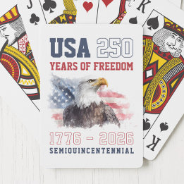 USA Rot Weiß Blau Amerikas 250. Jubiläum Spielkarten
