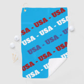 USA Rot Weiß Blau Golf Handtuch (Insitu)