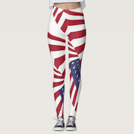 USA - Rot-Weiß und Blau-Leggings Leggings