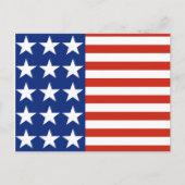 USA - Rot-Weiß- und Blausteine-Flag Postkarte (Vorderseite)