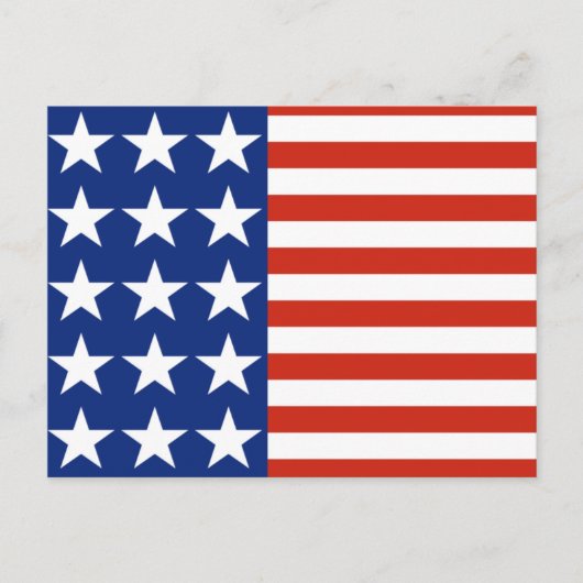 USA - Rot-Weiß- und Blausteine-Flag Postkarte (Vorderseite)