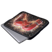 USA - Rote Boxhandschuhe in Feuerwerken Laptopschutzhülle (Vorne Knopf)