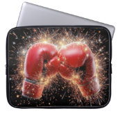 USA - Rote Boxhandschuhe in Feuerwerken Laptopschutzhülle (Vorderseite)