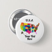 USA Round Button (Vorne & Hinten)
