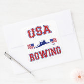 USA Rowing Quadratischer Aufkleber (Umschlag)
