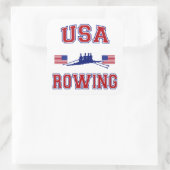 USA Rowing Quadratischer Aufkleber (Tasche)