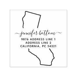 USA Rücksendeadresse Business Signature California Permastempel