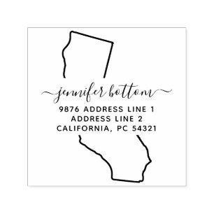USA Rücksendeadresse Business Signature California Permastempel
