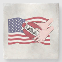 USA Rugby Team Supporter Flag mit Ball