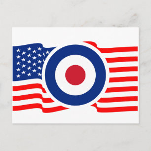 USA-Rundel-Ziel-Grafik Postkarte