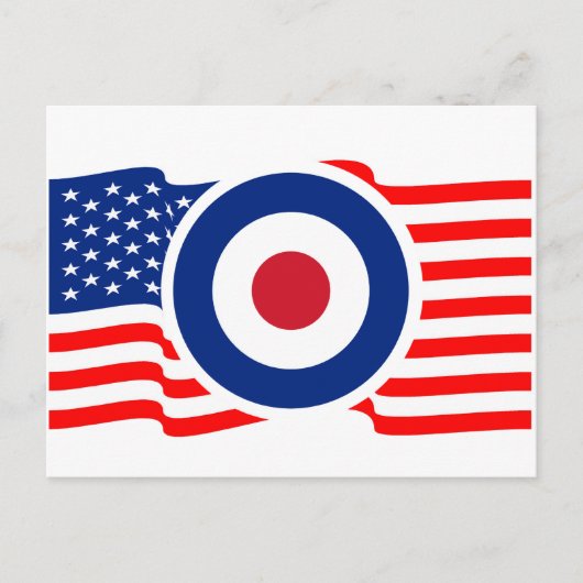 USA-Rundel-Ziel-Grafik Postkarte (Vorderseite)