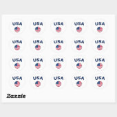 USA RUNDER AUFKLEBER (Blatt)