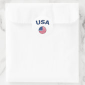 USA RUNDER AUFKLEBER (Tasche)