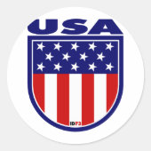 USA RUNDER AUFKLEBER (Vorderseite)