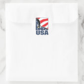 usa runder aufkleber (Tasche)
