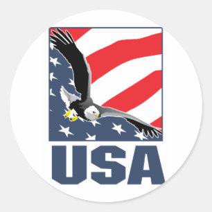 usa runder aufkleber