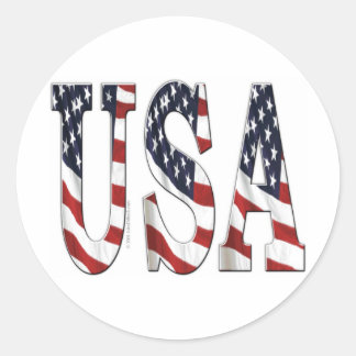 USA RUNDER AUFKLEBER