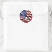 USA RUNDER AUFKLEBER (Tasche)