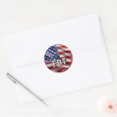 USA RUNDER AUFKLEBER (Umschlag)