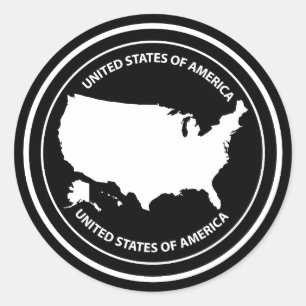 USA RUNDER AUFKLEBER
