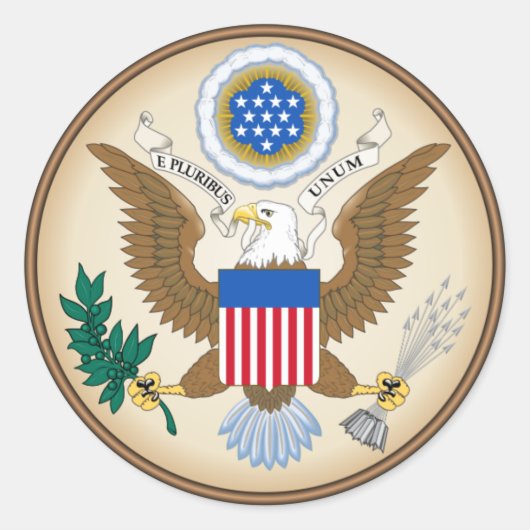 USA RUNDER AUFKLEBER (Vorderseite)