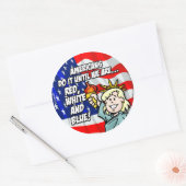 USA RUNDER AUFKLEBER (Umschlag)