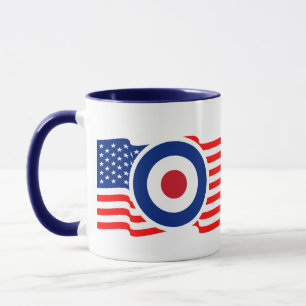 USA-Rundschild-Grafik Tasse