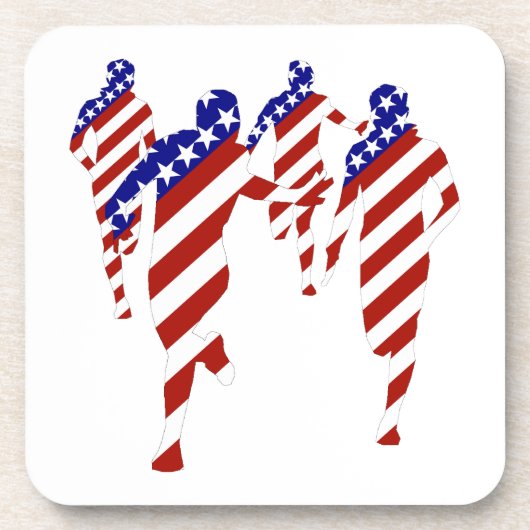 USA Running Team Getränkeuntersetzer (Vorderseite)