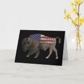 USA Sacred Buffalo Karte (Gelbe Blume)