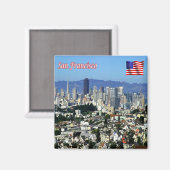 USA - San Francisco - Alamo Square Panorama Magnet (Vorderseite/Rückseite)