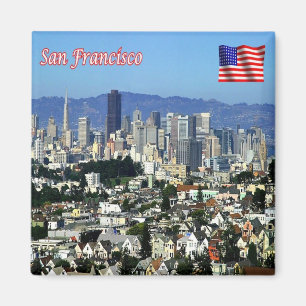 USA - San Francisco - Alamo Square Panorama Magnet