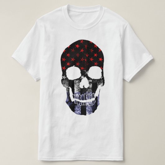 USA Schädel Krieger T-Shirt (Design vorne)