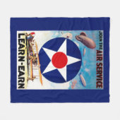 USA - Schließen Sie sich dem Fluglinienverkehr Fleecedecke (Vorderseite (Horizontal))