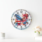 USA-Schmetterling Große Wanduhr (Zuhause)