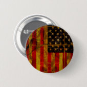 USA-Schmutz-Flagge-Knopf Button (Vorne & Hinten)